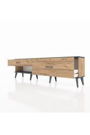 Arges TV Ünitesi 2 Çekmeceli  176x30x51 Çam-Antrasit/Çam