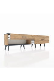 Arges TV Ünitesi 2 Çekmeceli  176x30x51 Çam-Antrasit/Çam
