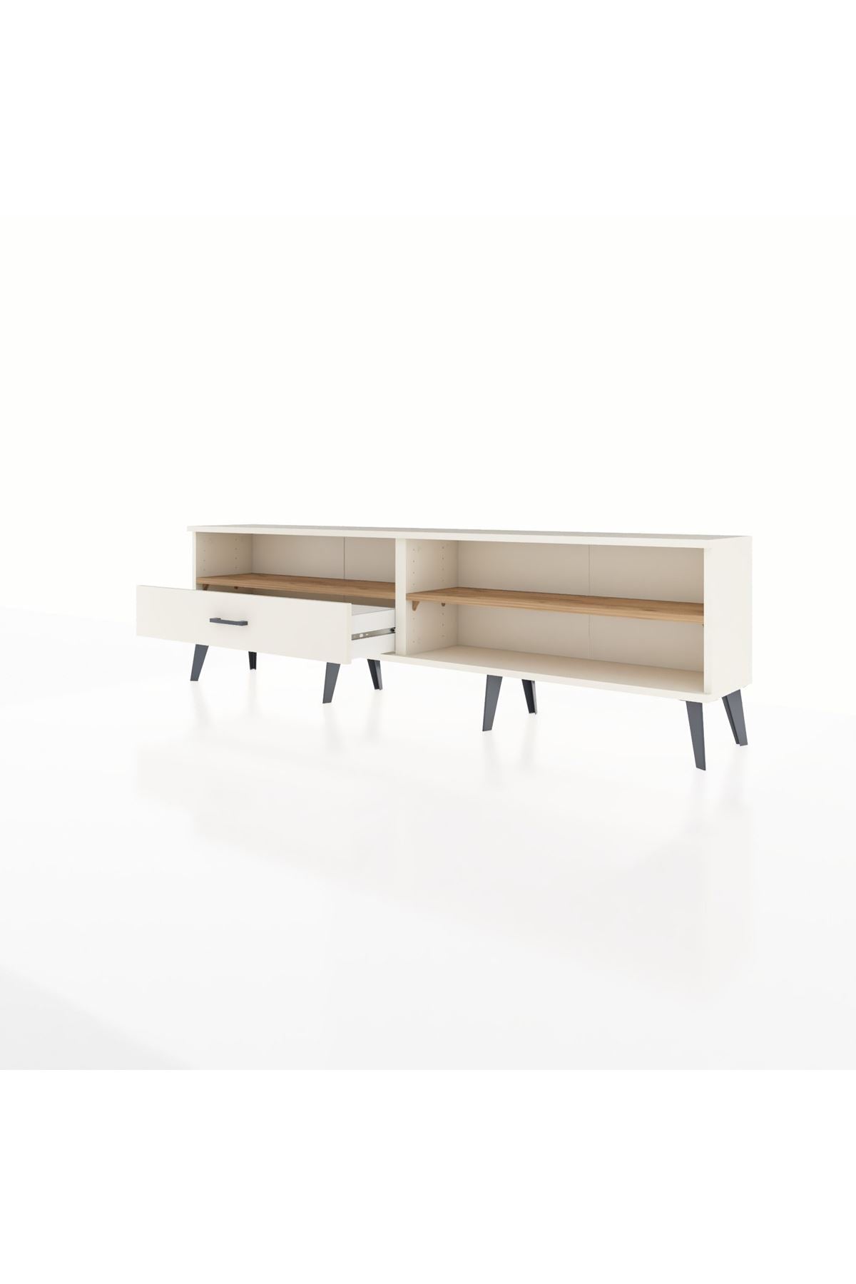 Arges TV Ünitesi 2 Raflı Tek Çekmeceli  176x30x51 Aytaşı-Çam/Aytaşı