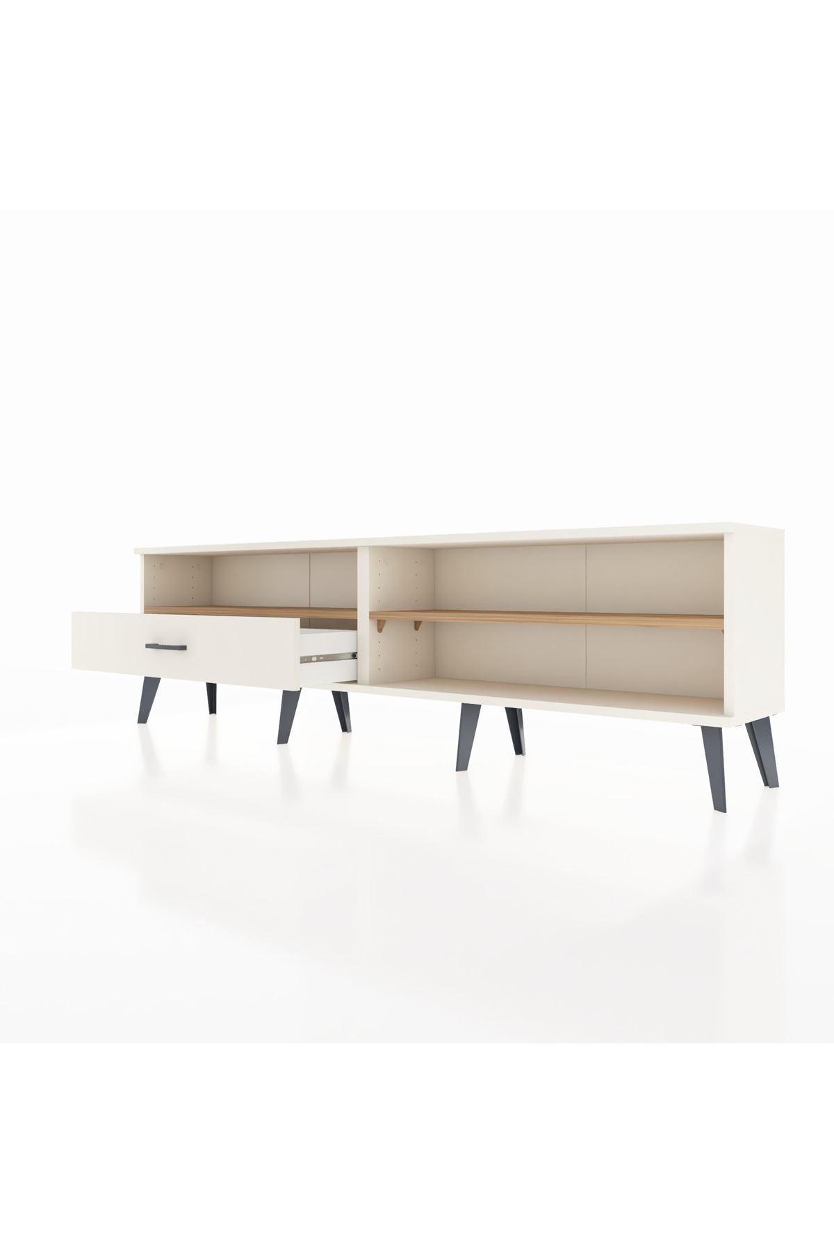 Arges TV Ünitesi 2 Raflı Tek Çekmeceli  176x30x51 Aytaşı-Çam/Aytaşı