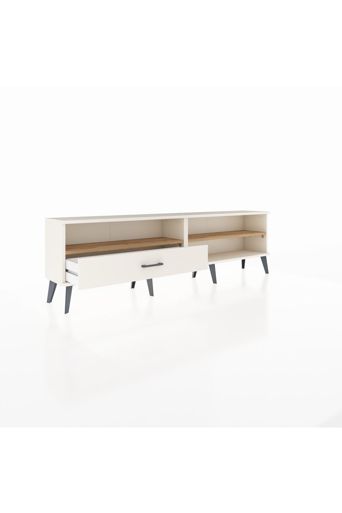 Arges TV Ünitesi 2 Raflı Tek Çekmeceli  176x30x51 Aytaşı-Çam/Aytaşı