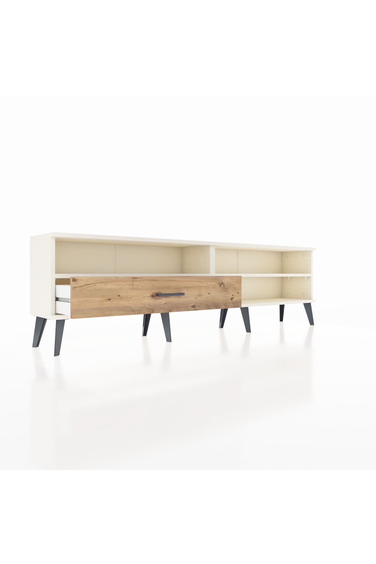 Arges TV Ünitesi 2 Raflı Tek Çekmeceli  176x30x51 Aytaşı-Aytaşı/Çam