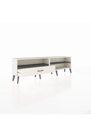 Arges TV Ünitesi 2 Raflı Tek Çekmeceli  176x30x51 Aytaşı-Antrasit/Aytaşı