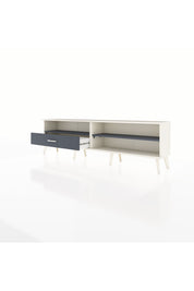 Arges TV Ünitesi 2 Raflı Tek Çekmeceli  176x30x51 Aytaşı-Antrasit/Antrasit