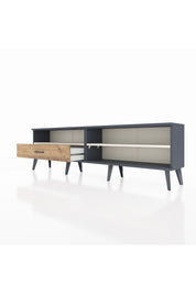 Arges TV Ünitesi 2 Raflı Tek Çekmeceli  176x30x51 Antrasit-Aytaşı/Çam