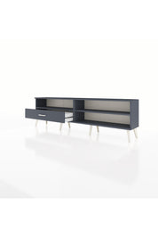 Arges TV Ünitesi 2 Raflı Tek Çekmeceli  176x30x51 Antrasit-Antrasit/Antrasit