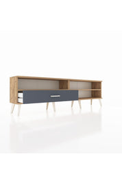 Arges TV Ünitesi 2 Raflı Tek Çekmeceli  176x30x51 Çam-Çam/Antrasit