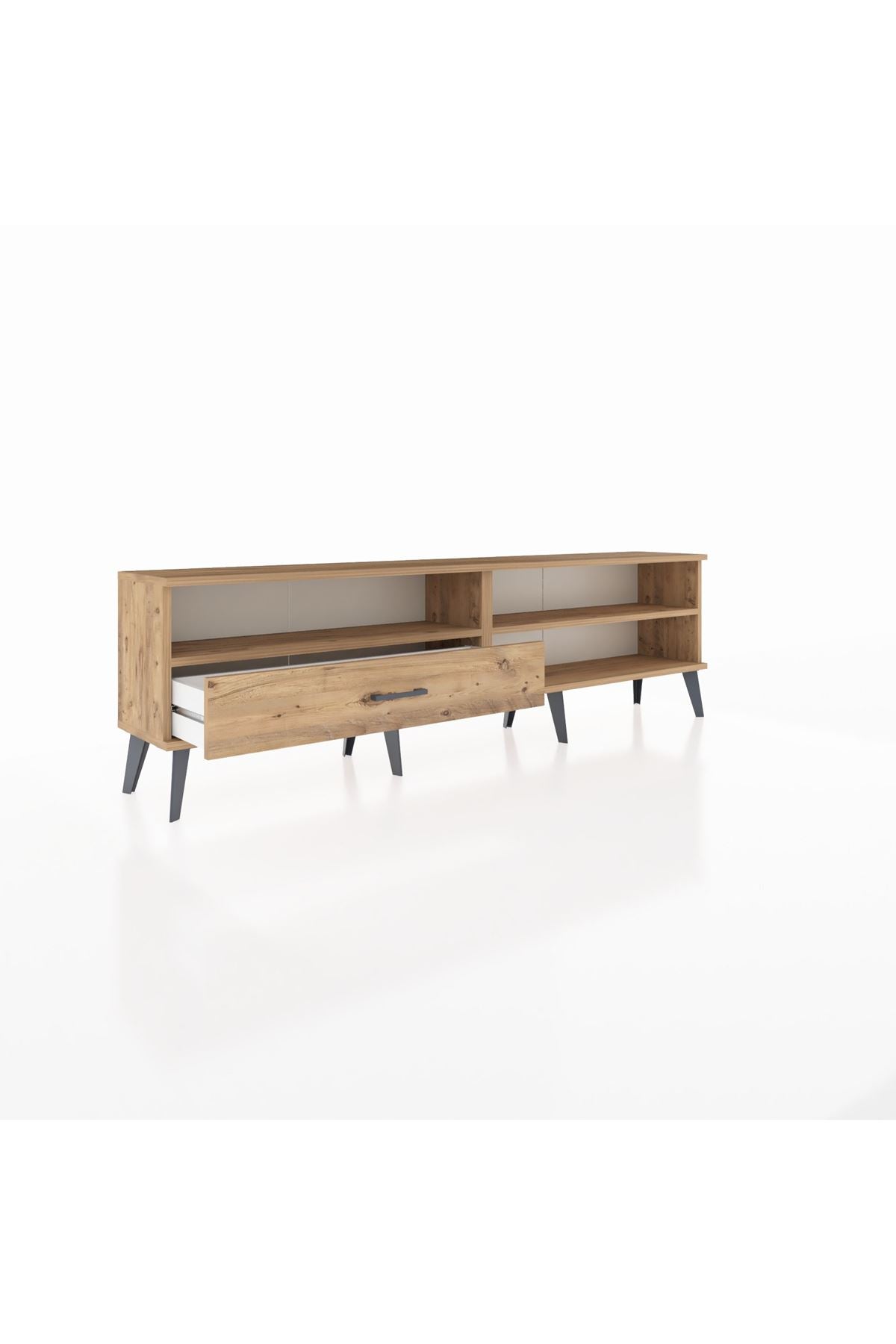 Arges TV Ünitesi 2 Raflı Tek Çekmeceli  176x30x51 Çam-Çam/Çam