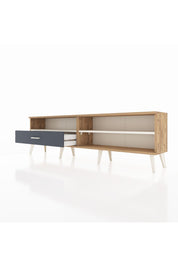 Arges TV Ünitesi 2 Raflı Tek Çekmeceli  176x30x51 Çam-Aytaşı/Antrasit