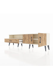 Arges TV Ünitesi 2 Raflı Tek Çekmeceli 2 Kapaklı 176x30x51 Aytaşı-Çam/Çam