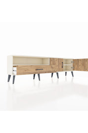 Arges TV Ünitesi 2 Raflı Tek Çekmeceli 2 Kapaklı 176x30x51 Aytaşı-Çam/Çam