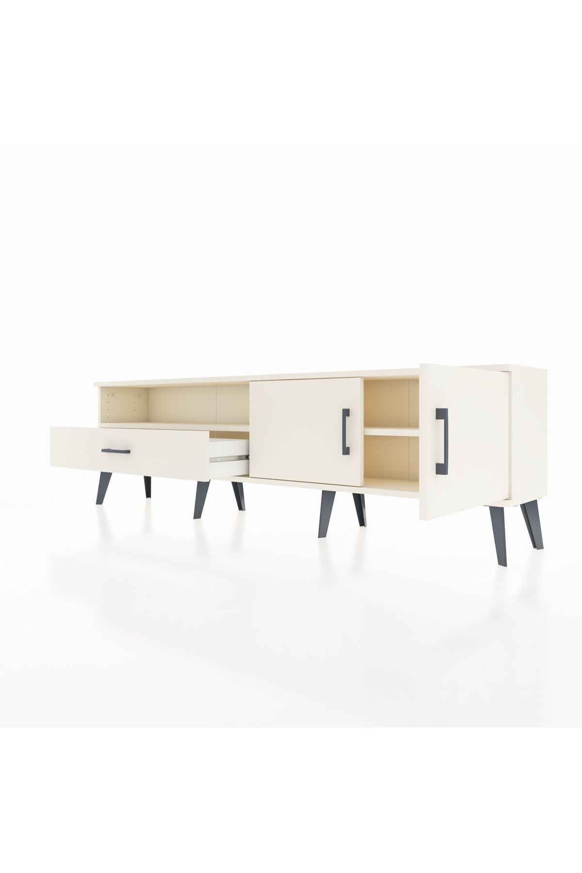 Arges TV Ünitesi 2 Raflı Tek Çekmeceli 2 Kapaklı 176x30x51 Aytaşı-Aytaşı/Aytaşı