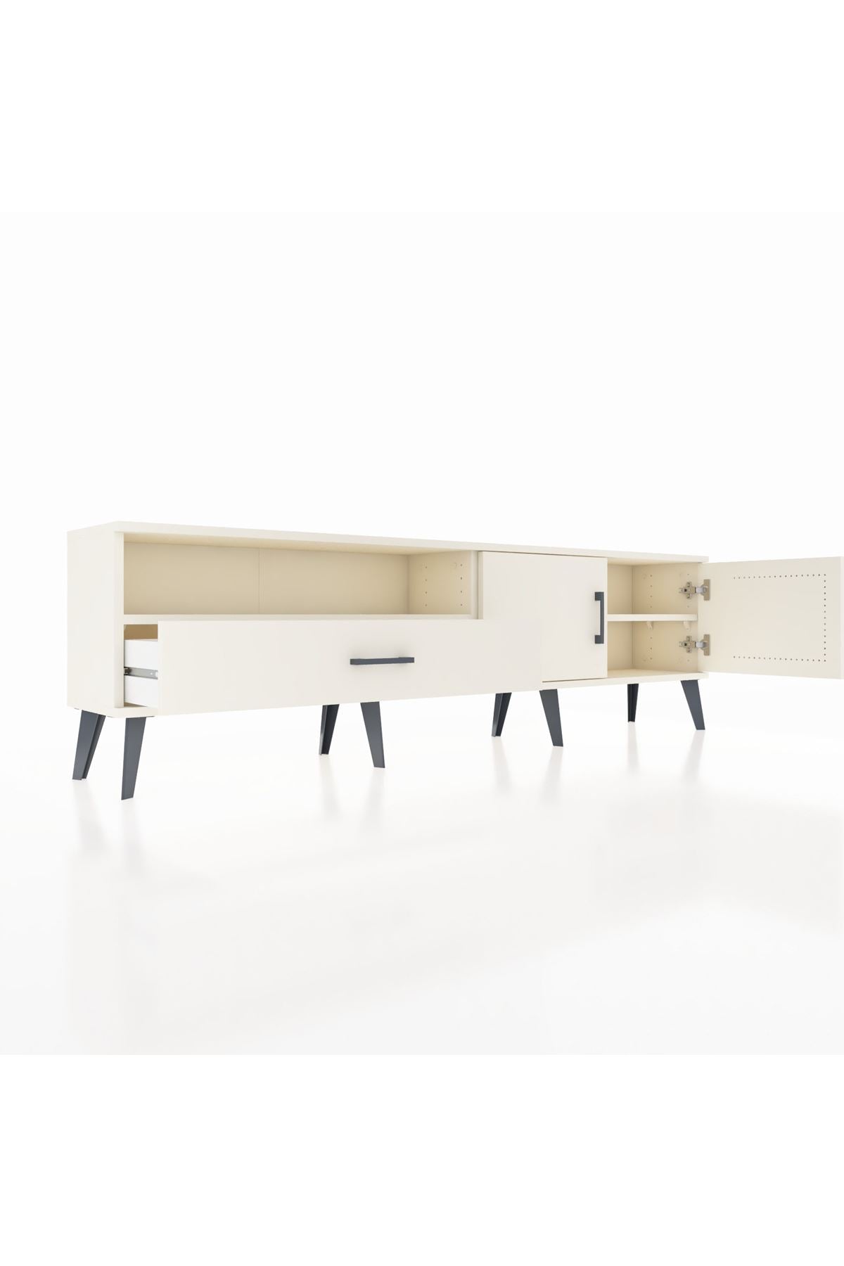 Arges TV Ünitesi 2 Raflı Tek Çekmeceli 2 Kapaklı 176x30x51 Aytaşı-Aytaşı/Aytaşı