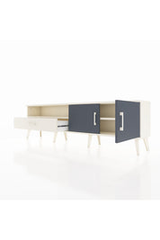 Arges TV Ünitesi 2 Raflı Tek Çekmeceli 2 Kapaklı 176x30x51 Aytaşı-Antrasit/Aytaşı