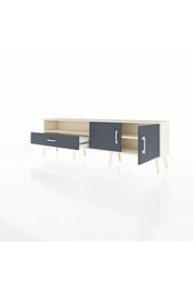 Arges TV Ünitesi 2 Raflı Tek Çekmeceli 2 Kapaklı 176x30x51 Aytaşı-Antrasit/Antrasit