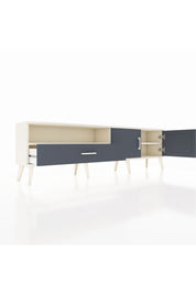 Arges TV Ünitesi 2 Raflı Tek Çekmeceli 2 Kapaklı 176x30x51 Aytaşı-Antrasit/Antrasit