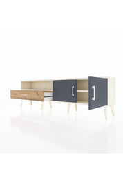 Arges TV Ünitesi 2 Raflı Tek Çekmeceli 2 Kapaklı 176x30x51 Aytaşı-Antrasit/Çam