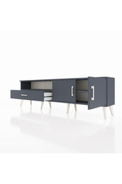 Arges TV Ünitesi 2 Raflı Tek Çekmeceli 2 Kapaklı 176x30x51 Antrasit-Antrasit/Antrasit