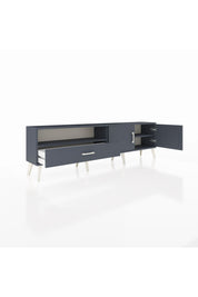 Arges TV Ünitesi 2 Raflı Tek Çekmeceli 2 Kapaklı 176x30x51 Antrasit-Antrasit/Antrasit