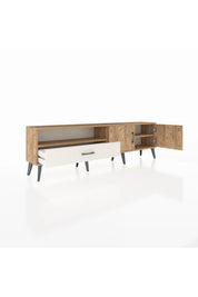 Arges TV Ünitesi 2 Raflı Tek Çekmeceli 2 Kapaklı 176x30x51 Çam-Çam/Aytaşı