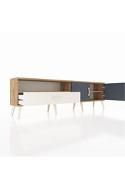 Arges TV Ünitesi 2 Raflı Tek Çekmeceli 2 Kapaklı 176x30x51 Çam-Antrasit/Aytaşı