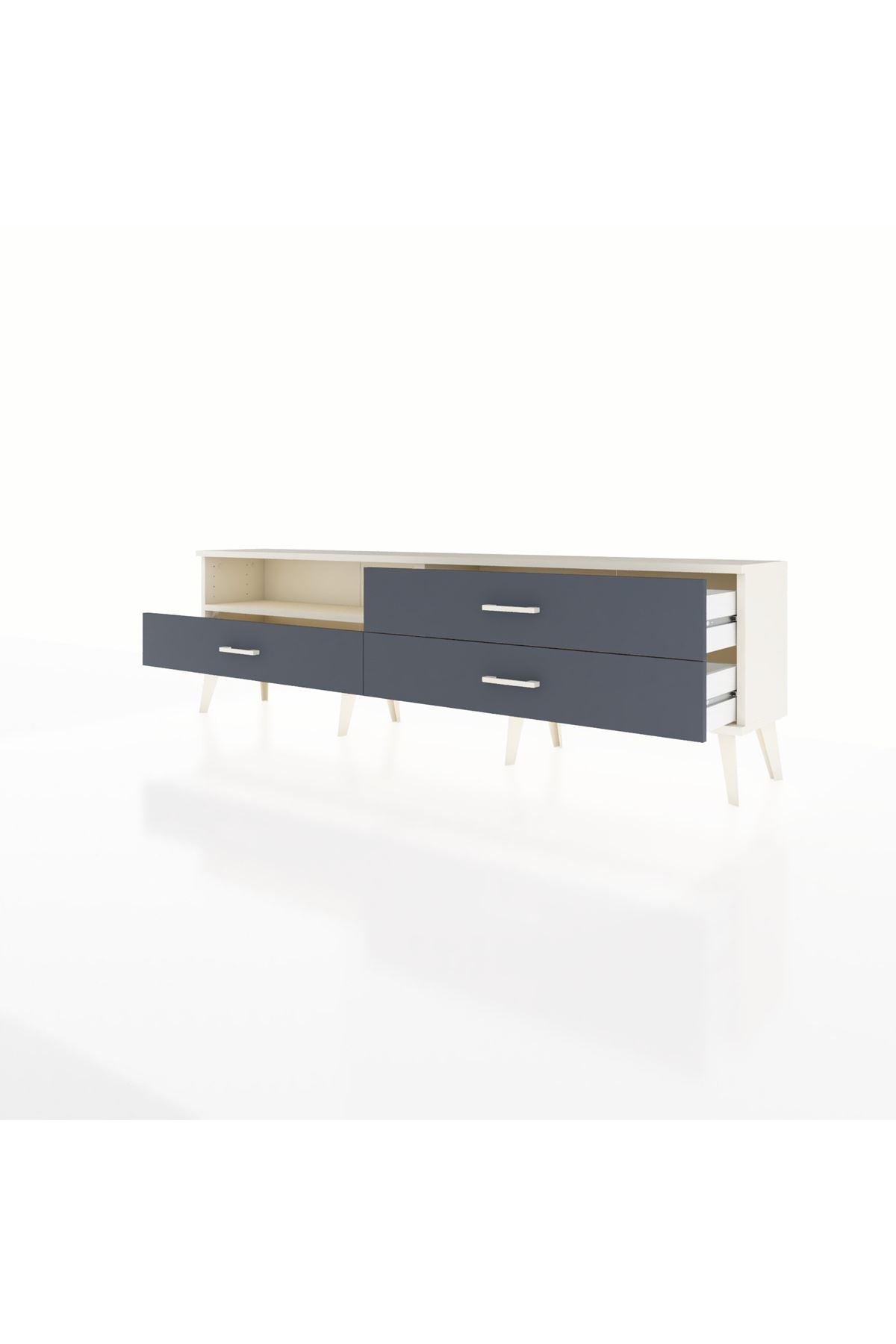 Arges TV Ünitesi Tek Raflı 3 Çekmeceli  176x30x51 Aytaşı-Aytaşı/Antrasit