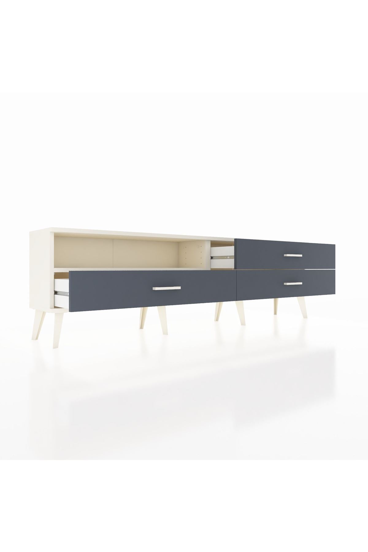 Arges TV Ünitesi Tek Raflı 3 Çekmeceli  176x30x51 Aytaşı-Aytaşı/Antrasit