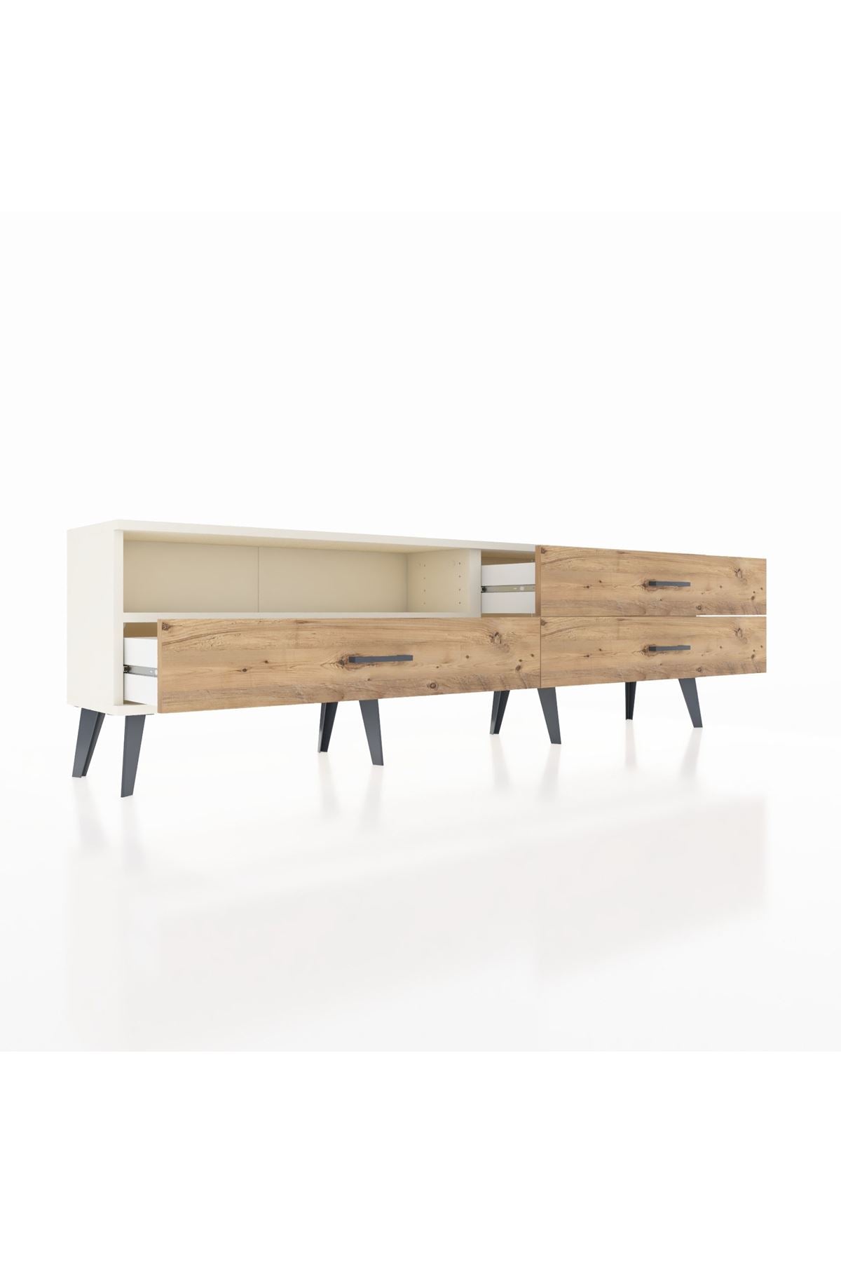 Arges TV Ünitesi Tek Raflı 3 Çekmeceli  176x30x51 Aytaşı-Aytaşı/Çam