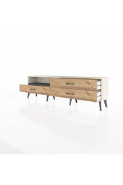 Arges TV Ünitesi Tek Raflı 3 Çekmeceli  176x30x51 Aytaşı-Antrasit/Çam