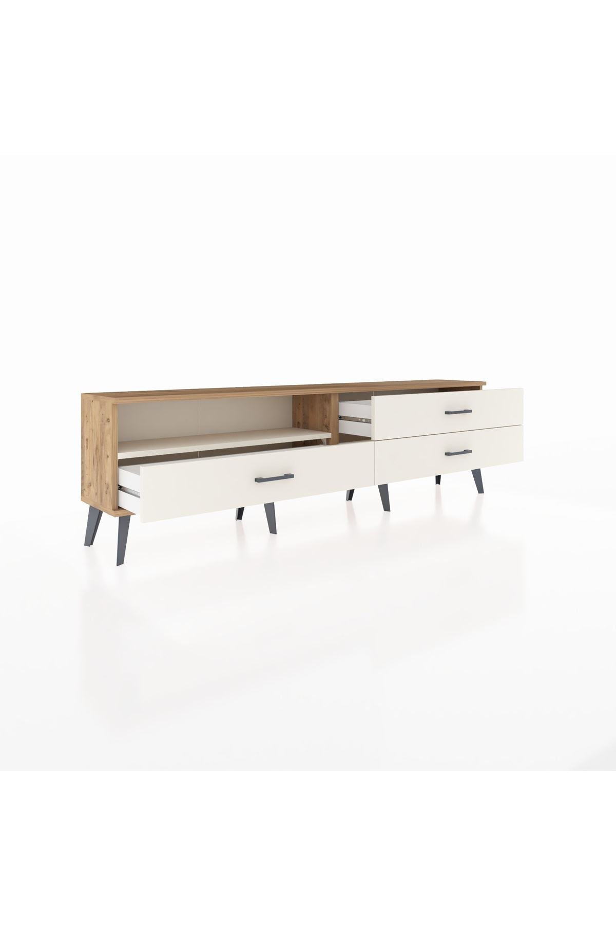 Arges TV Ünitesi Tek Raflı 3 Çekmeceli  176x30x51 Çam-Aytaşı/Aytaşı