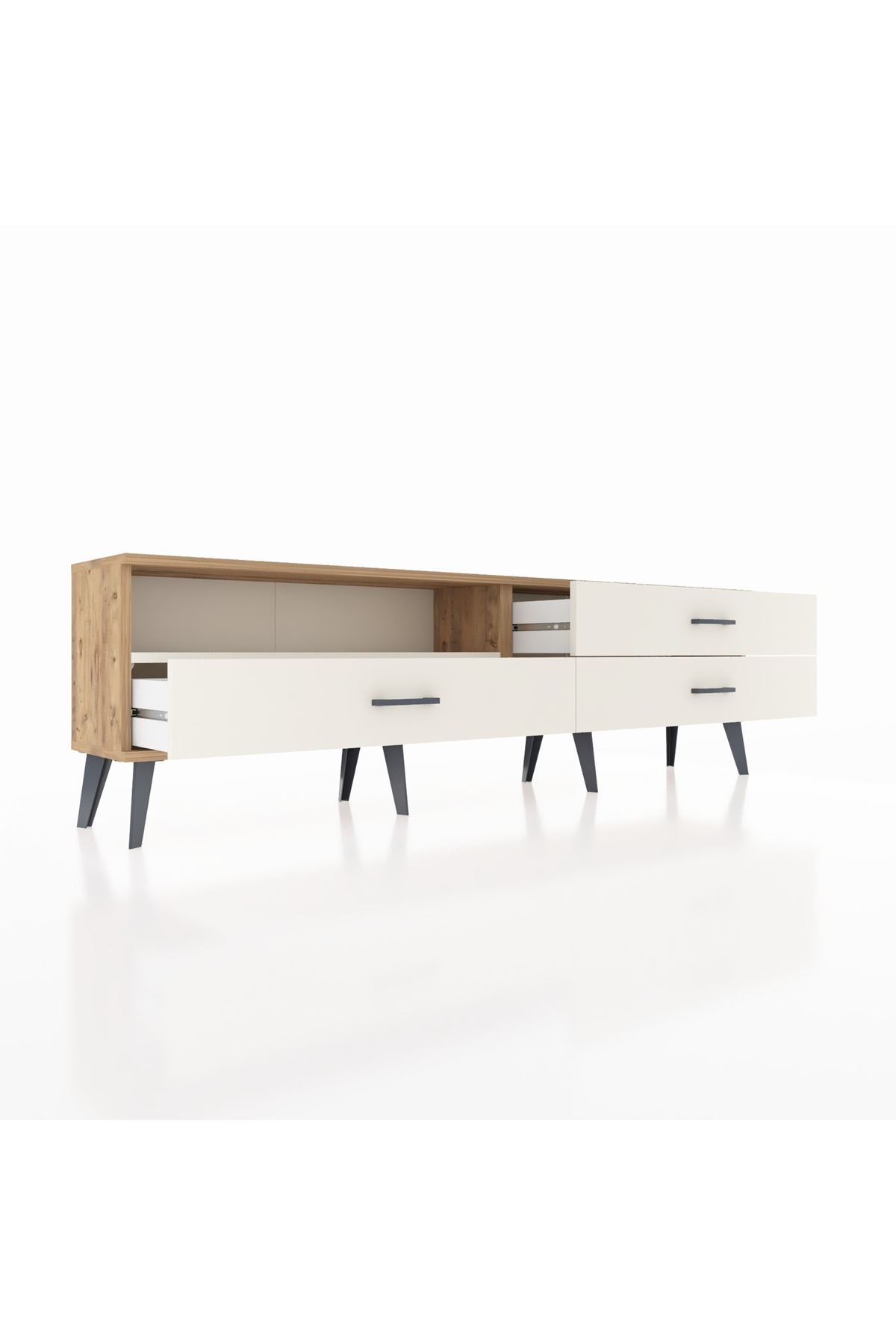 Arges TV Ünitesi Tek Raflı 3 Çekmeceli  176x30x51 Çam-Aytaşı/Aytaşı