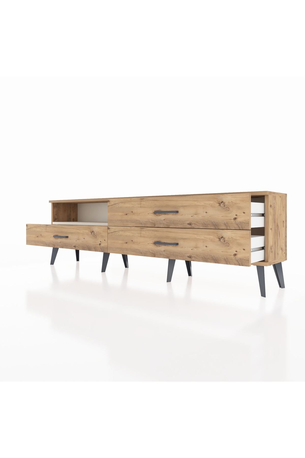 Arges TV Ünitesi Tek Raflı 3 Çekmeceli  176x30x51 Çam-Aytaşı/Çam