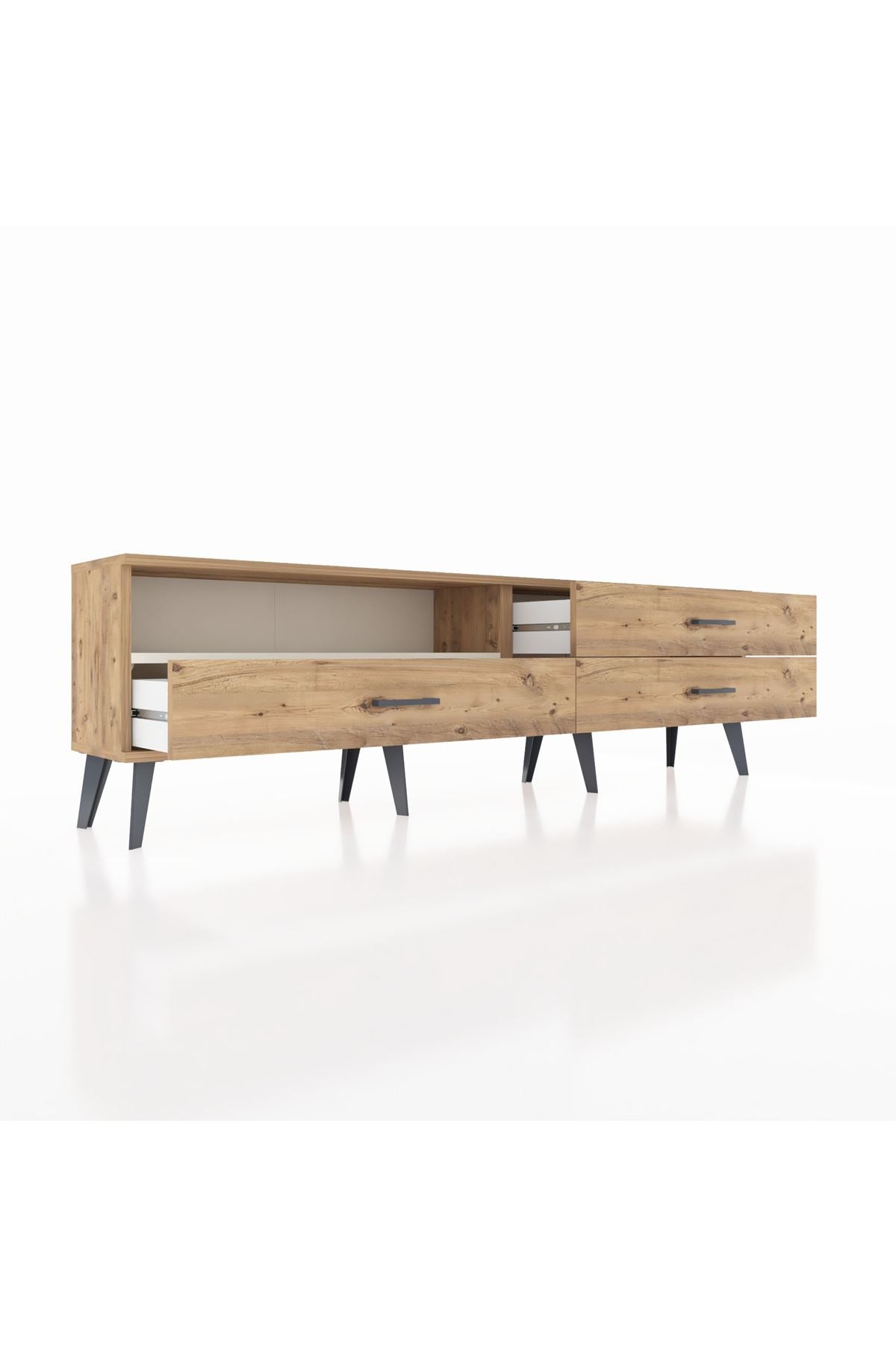 Arges TV Ünitesi Tek Raflı 3 Çekmeceli  176x30x51 Çam-Aytaşı/Çam