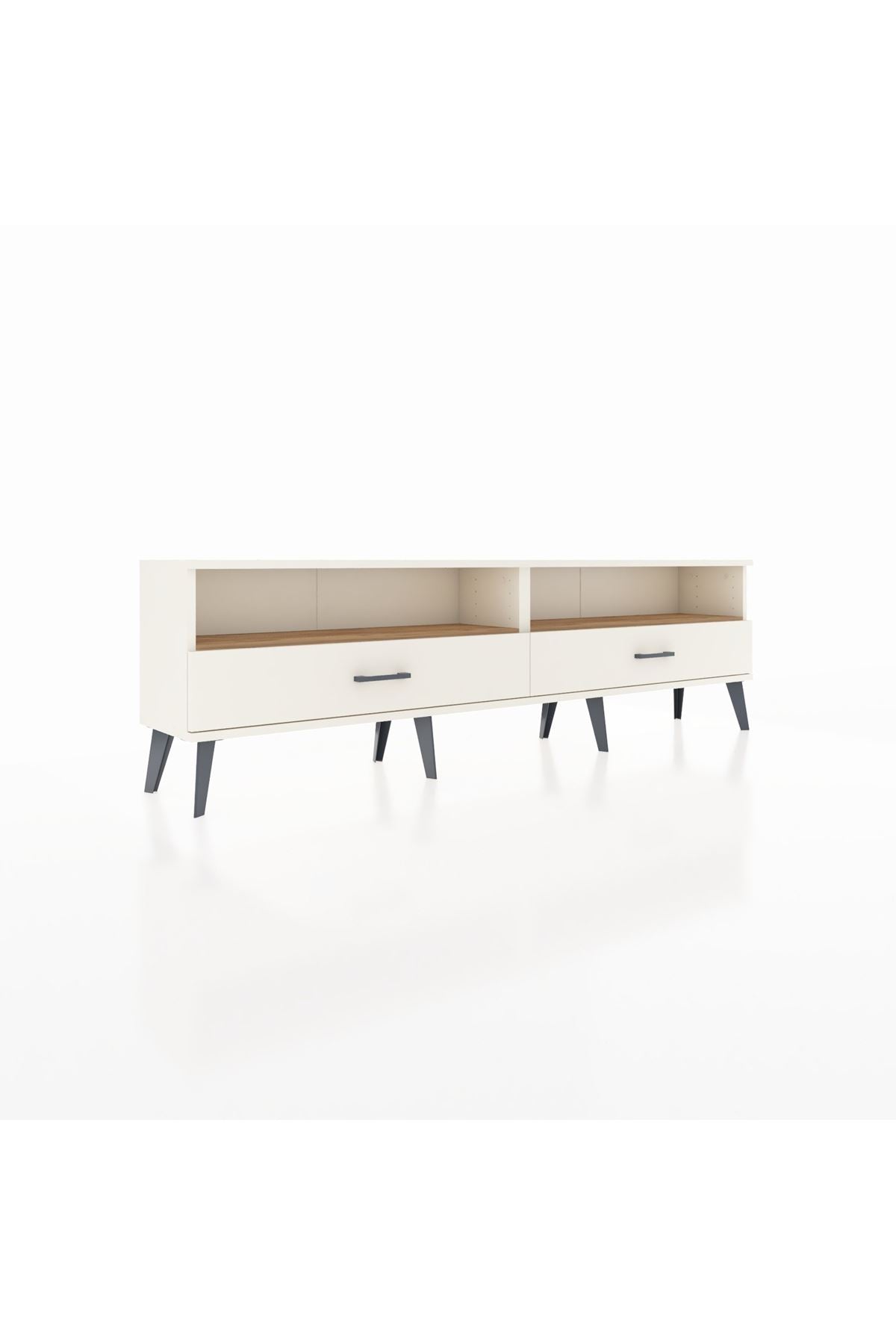 Arges TV Ünitesi 2 Raflı 2 Çekmeceli  176x30x51 Aytaşı-Çam/Aytaşı