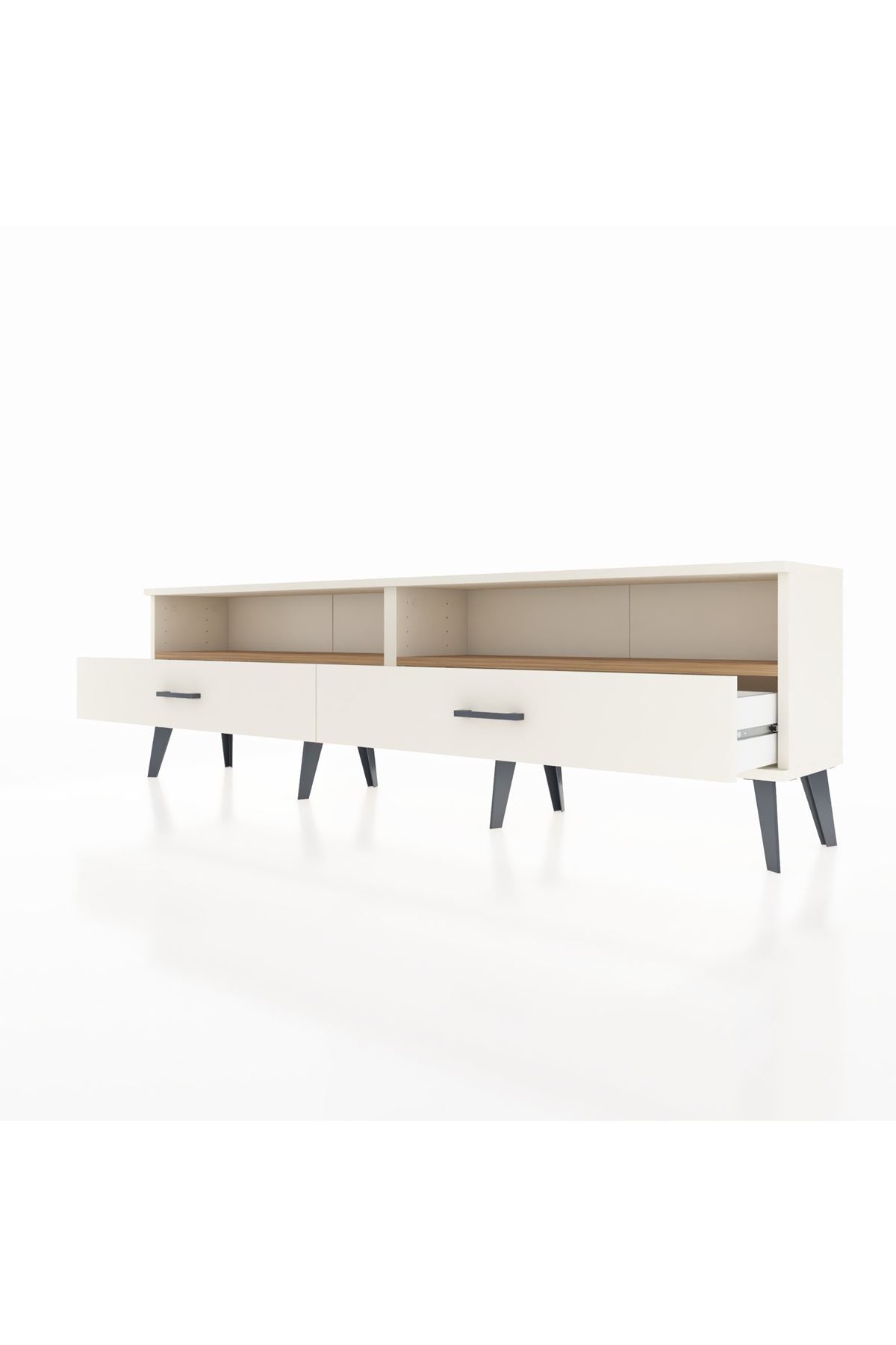 Arges TV Ünitesi 2 Raflı 2 Çekmeceli  176x30x51 Aytaşı-Çam/Aytaşı