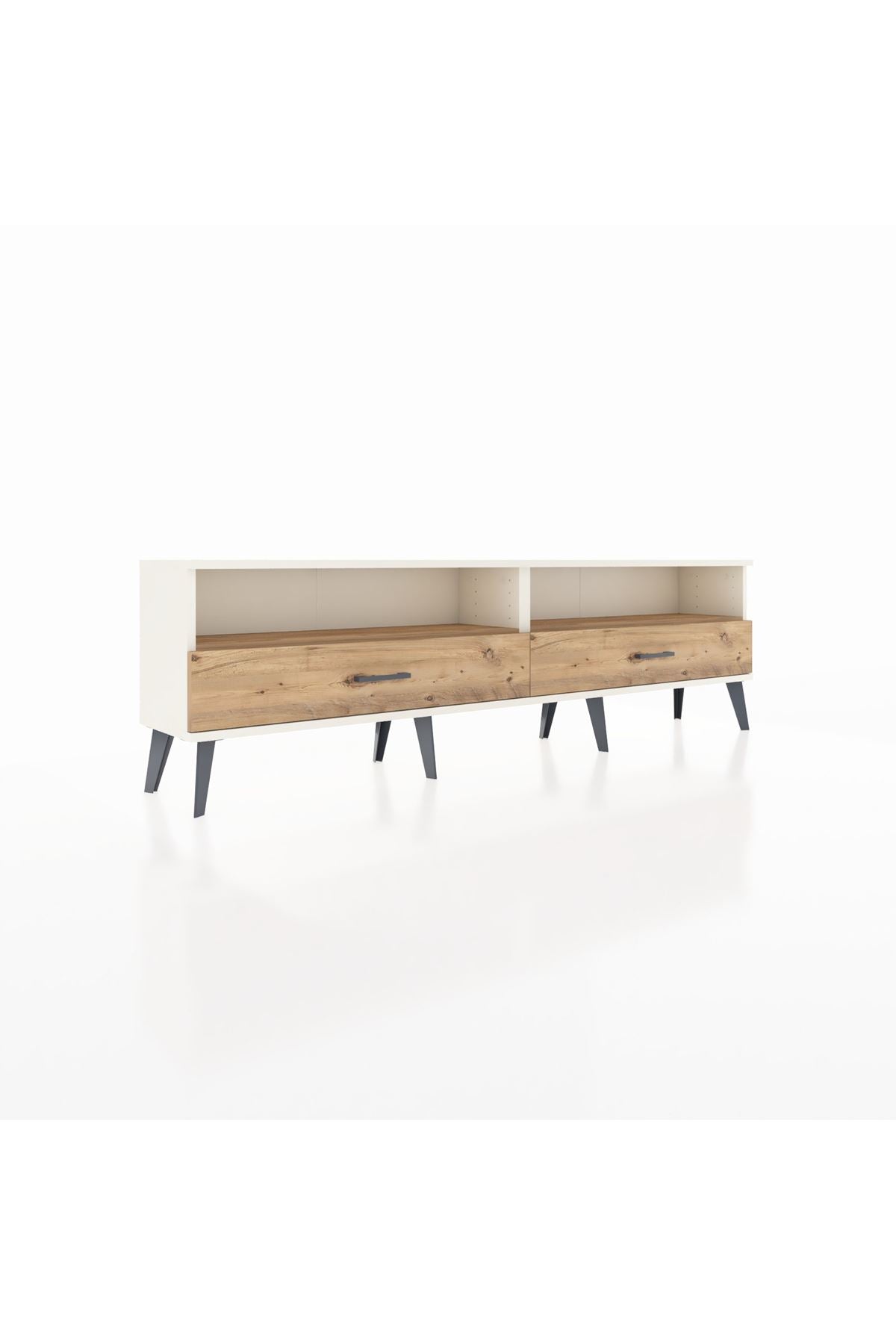 Arges TV Ünitesi 2 Raflı 2 Çekmeceli  176x30x51 Aytaşı-Çam/Çam