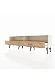 Arges TV Ünitesi 2 Raflı 2 Çekmeceli  176x30x51 Aytaşı-Çam/Çam