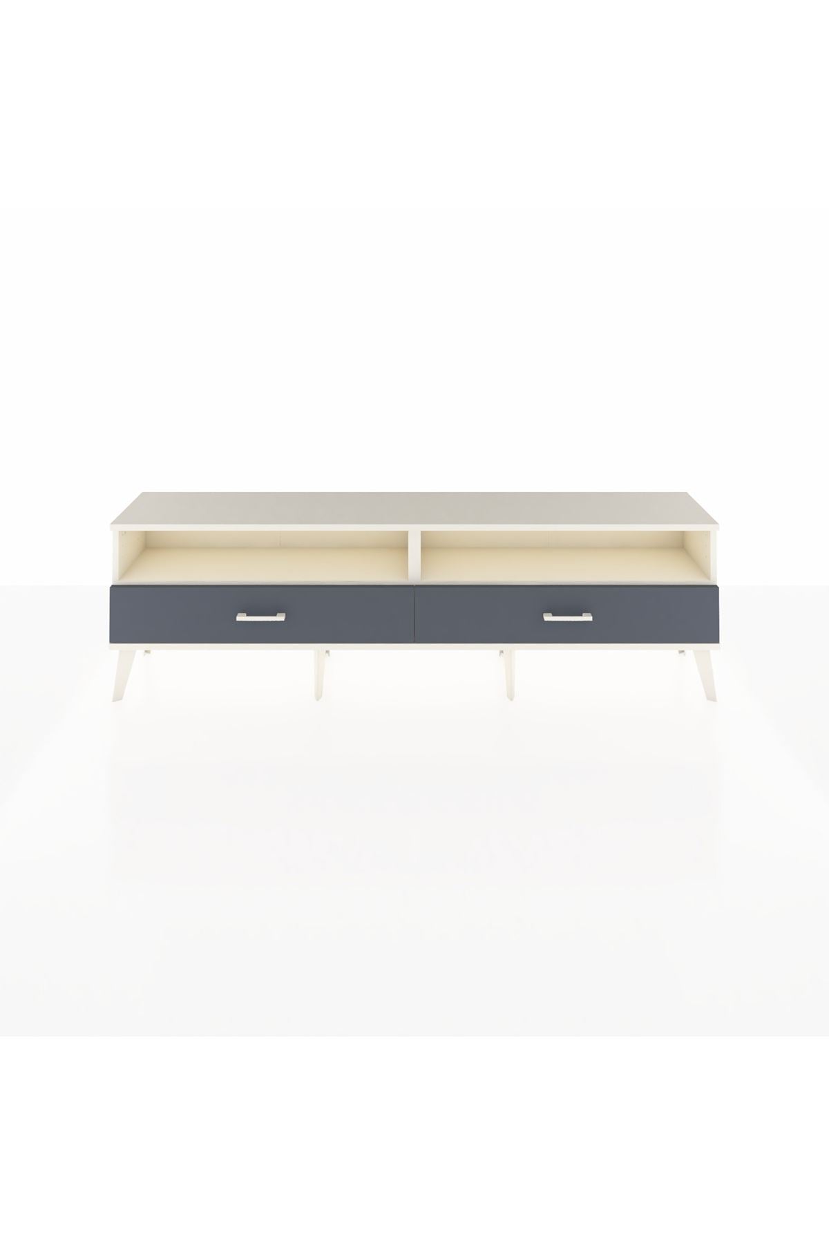 Arges TV Ünitesi 2 Raflı 2 Çekmeceli  176x30x51 Aytaşı-Aytaşı/Antrasit