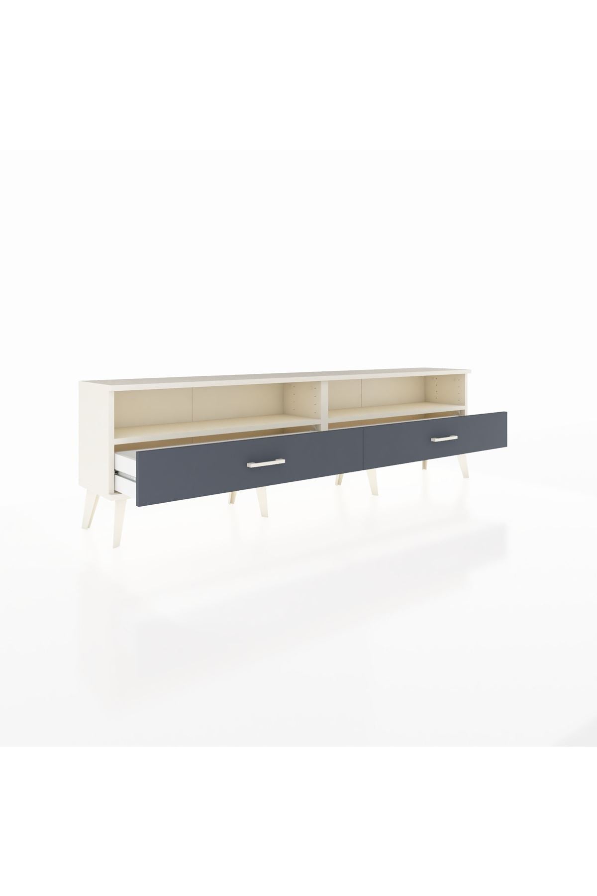 Arges TV Ünitesi 2 Raflı 2 Çekmeceli  176x30x51 Aytaşı-Aytaşı/Antrasit