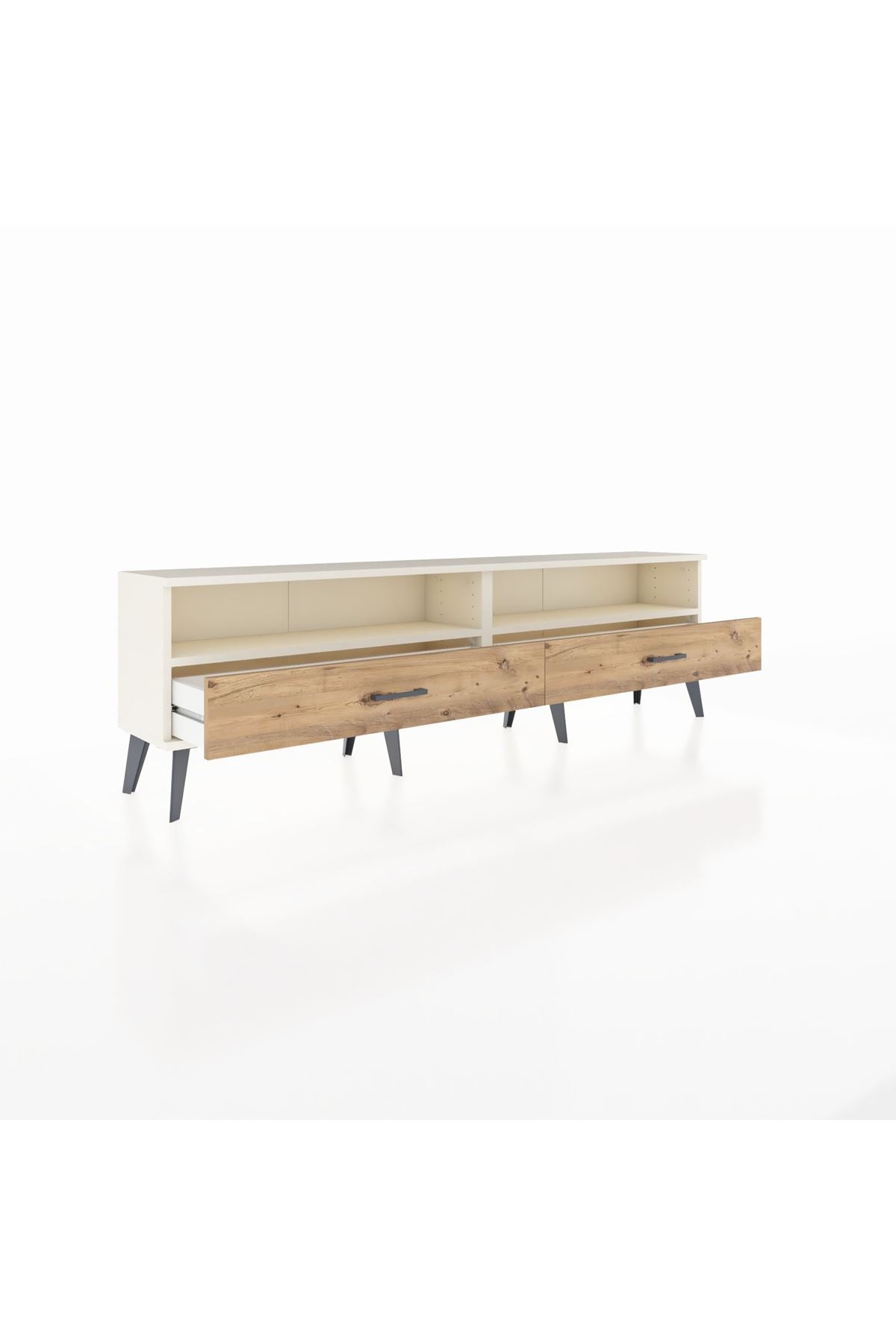 Arges TV Ünitesi 2 Raflı 2 Çekmeceli  176x30x51 Aytaşı-Aytaşı/Çam