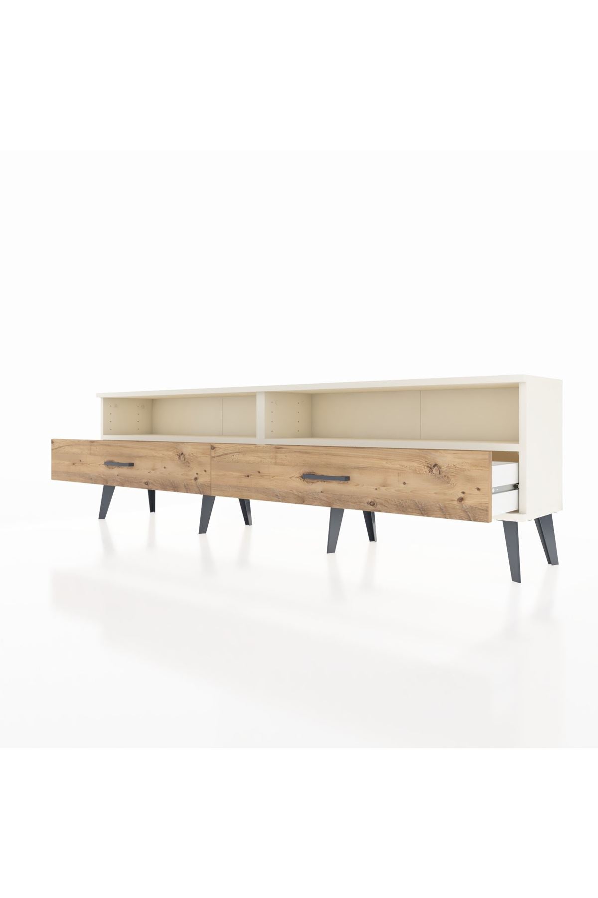 Arges TV Ünitesi 2 Raflı 2 Çekmeceli  176x30x51 Aytaşı-Aytaşı/Çam