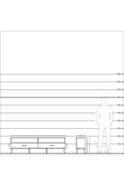 Arges TV Ünitesi 2 Raflı 2 Çekmeceli  176x30x51 Aytaşı-Antrasit/Aytaşı