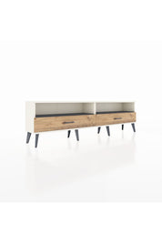 Arges TV Ünitesi 2 Raflı 2 Çekmeceli  176x30x51 Aytaşı-Antrasit/Çam