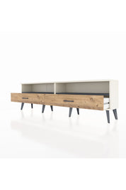 Arges TV Ünitesi 2 Raflı 2 Çekmeceli  176x30x51 Aytaşı-Antrasit/Çam