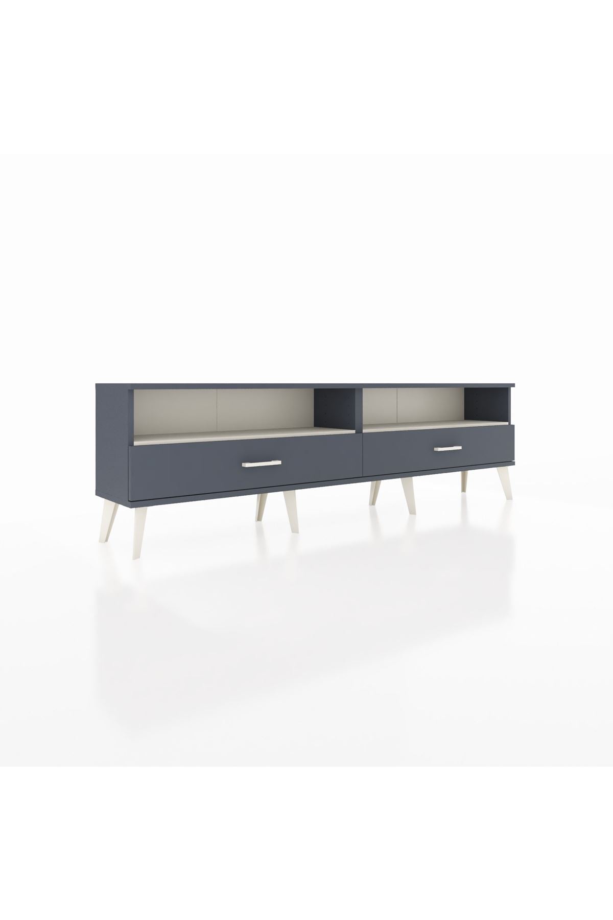 Arges TV Ünitesi 2 Raflı 2 Çekmeceli  176x30x51 Antrasit-Aytaşı/Antrasit