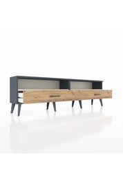 Arges TV Ünitesi 2 Raflı 2 Çekmeceli  176x30x51 Antrasit-Aytaşı/Çam