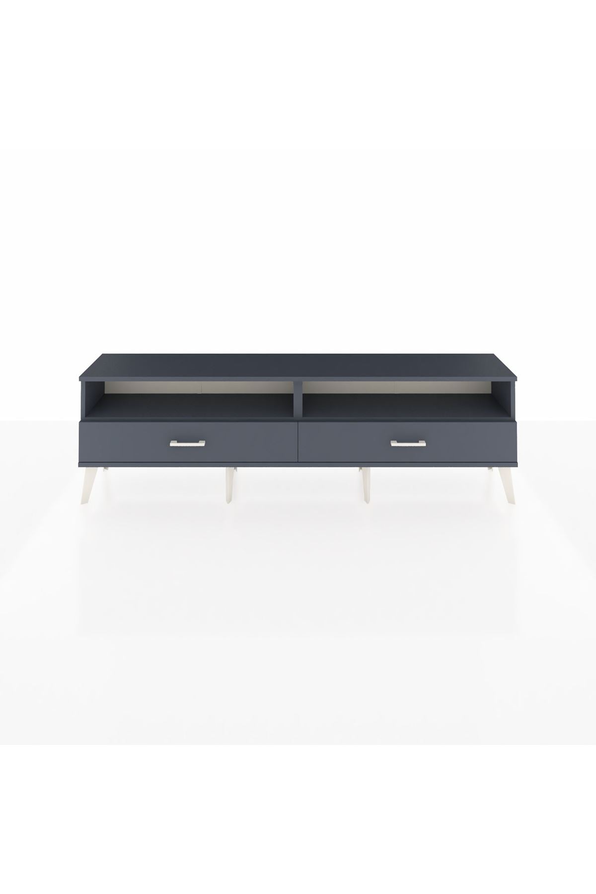 Arges TV Ünitesi 2 Raflı 2 Çekmeceli  176x30x51 Antrasit-Antrasit/Antrasit