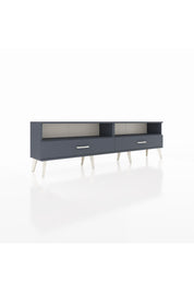 Arges TV Ünitesi 2 Raflı 2 Çekmeceli  176x30x51 Antrasit-Antrasit/Antrasit