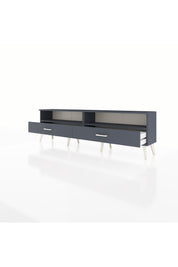 Arges TV Ünitesi 2 Raflı 2 Çekmeceli  176x30x51 Antrasit-Antrasit/Antrasit