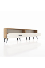 Arges TV Ünitesi 2 Raflı 2 Çekmeceli  176x30x51 Çam-Çam/Aytaşı